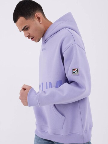Koyumi Sweatshirt 'Unisex Oversize Hoodie – 3-Faden Stoff, innen angeraut , Suheyla Love it' in Purple
