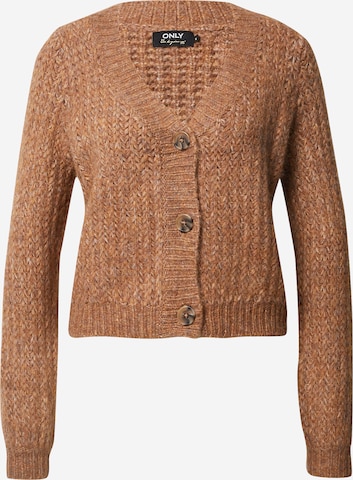 Cardigan 'Christie' ONLY en marron : devant