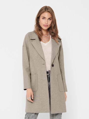 Manteau mi-saison 'NANA-MALIA' ONLY en gris : devant