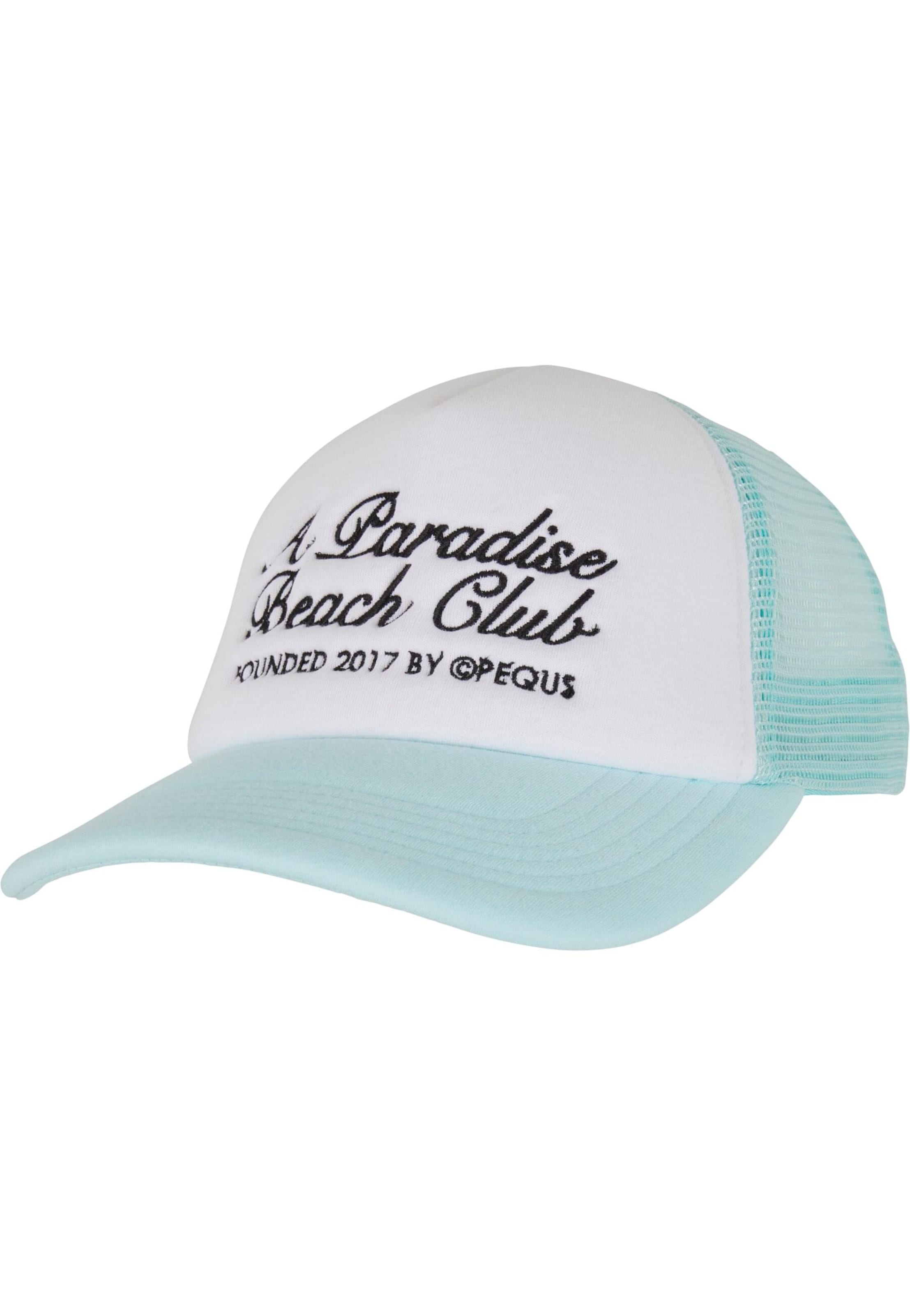 Cappello da baseball 'A Paradise Beach Club' di Pequs in blu: frontale