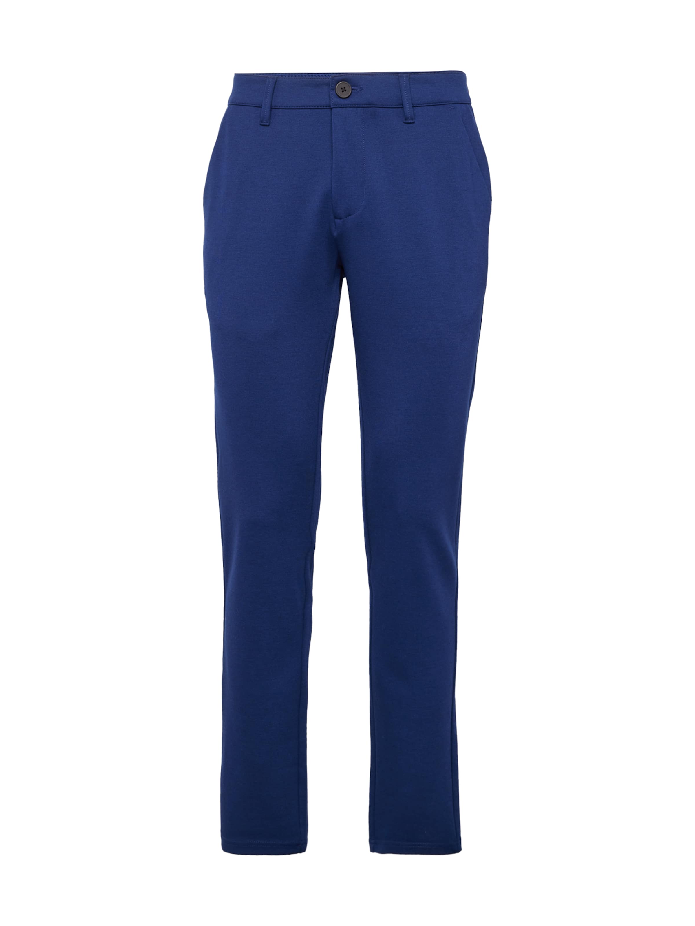 BLEND Štandardný strih Chino nohavice 'Langford' - Modrá: predná strana