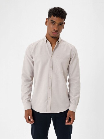 Moxx Paris Regular Fit Hemd in Beige: Vorderseite