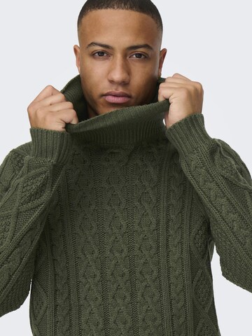 Only & Sons Pullover 'Rigge' in Grün