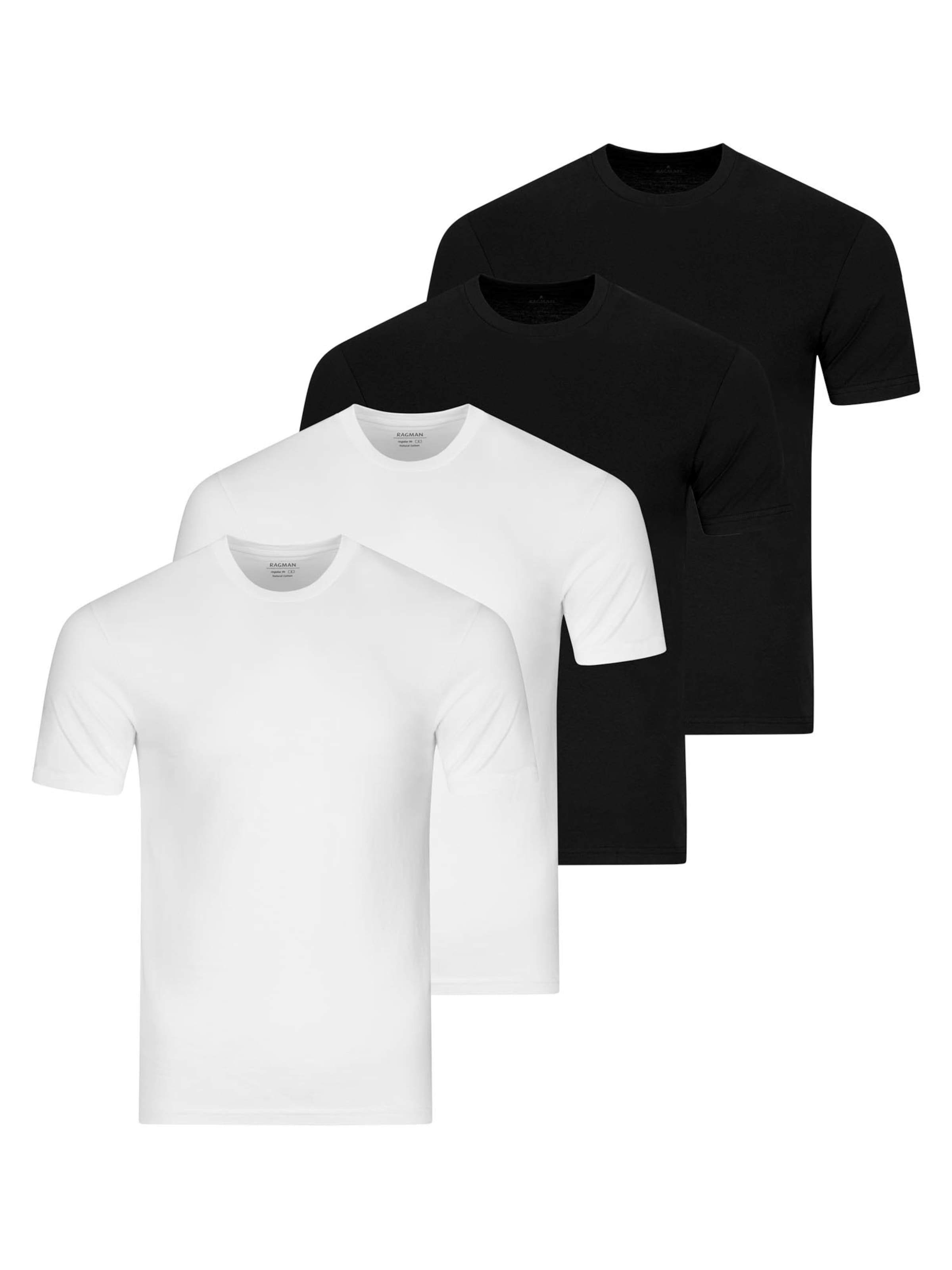 Ragman Onderhemd 'Basic' in Zwart: voorkant