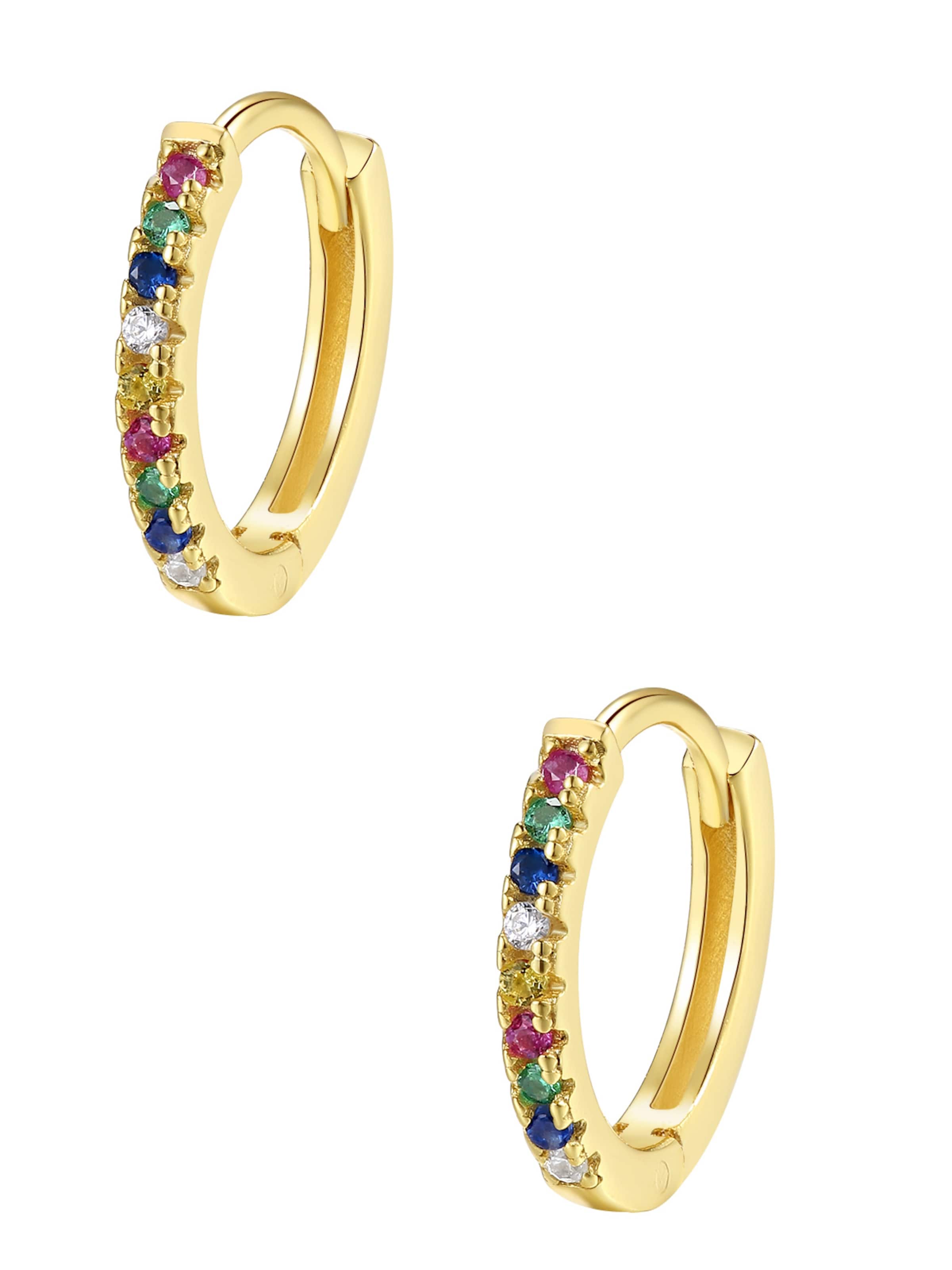 Boucles d'oreilles 'Prism' Hey Happiness en or : devant