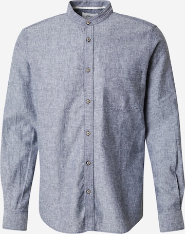 s.Oliver Button Up Shirt in Blue: front