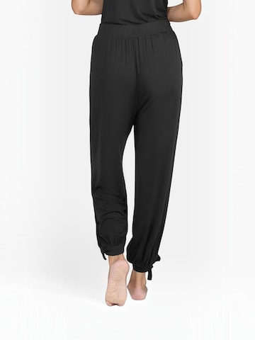 CURARE Yogawear Loosefit Sporthose 'Wide Pants Loops - Black'‌‌‌‌‌‌‌‌ in Schwarz