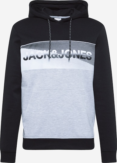 JACK & JONES Sportisks džemperis 'JENSON' gaiši pelēks / tumši pelēks / melns, Preces skats