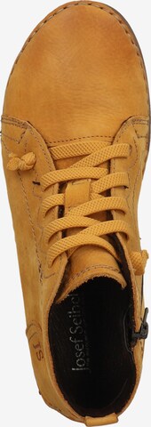 JOSEF SEIBEL Lace-Up Ankle Boots 'Fergey' in Yellow
