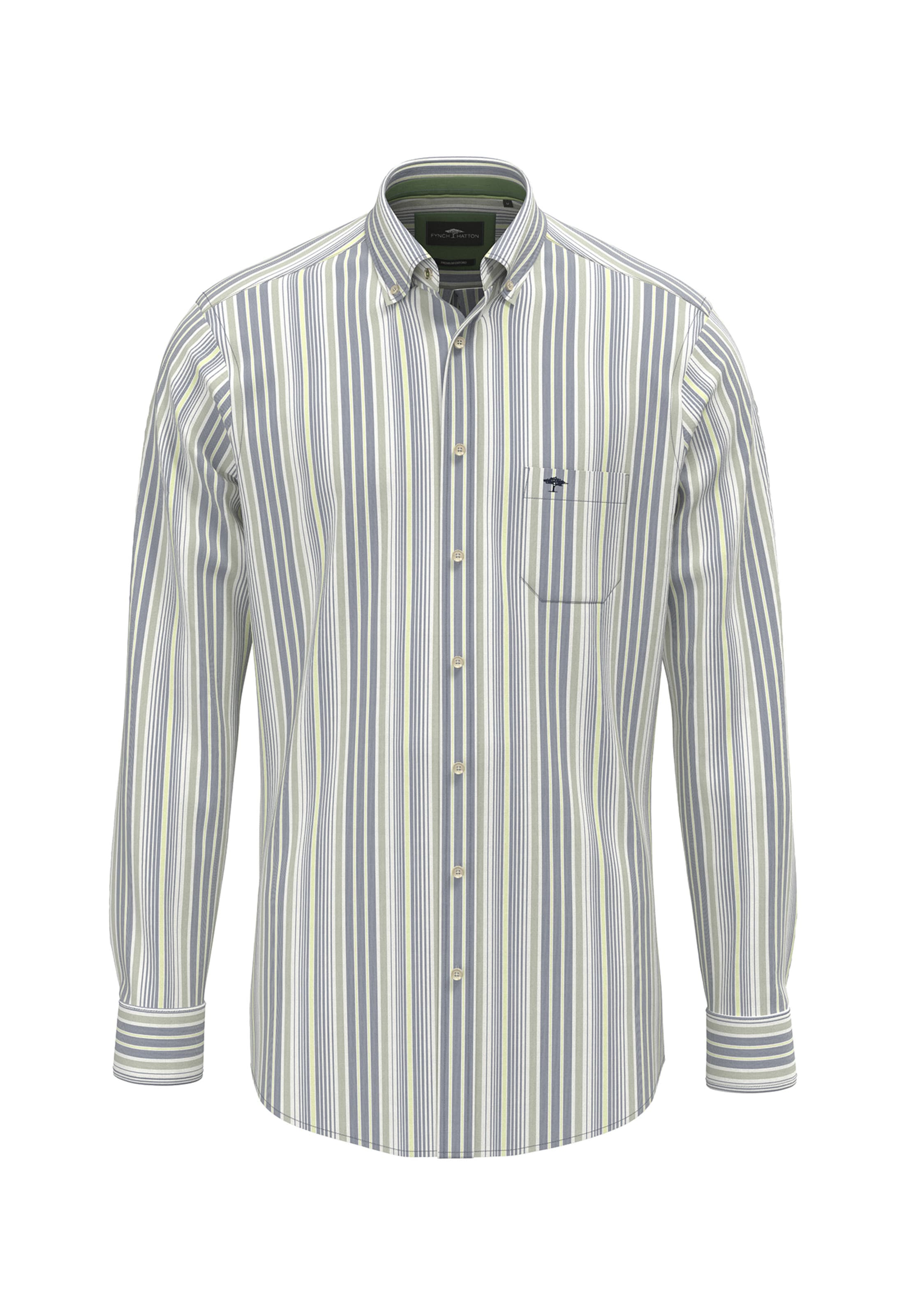 FYNCH-HATTON Regular Fit Hemd in Grau: Vorderseite