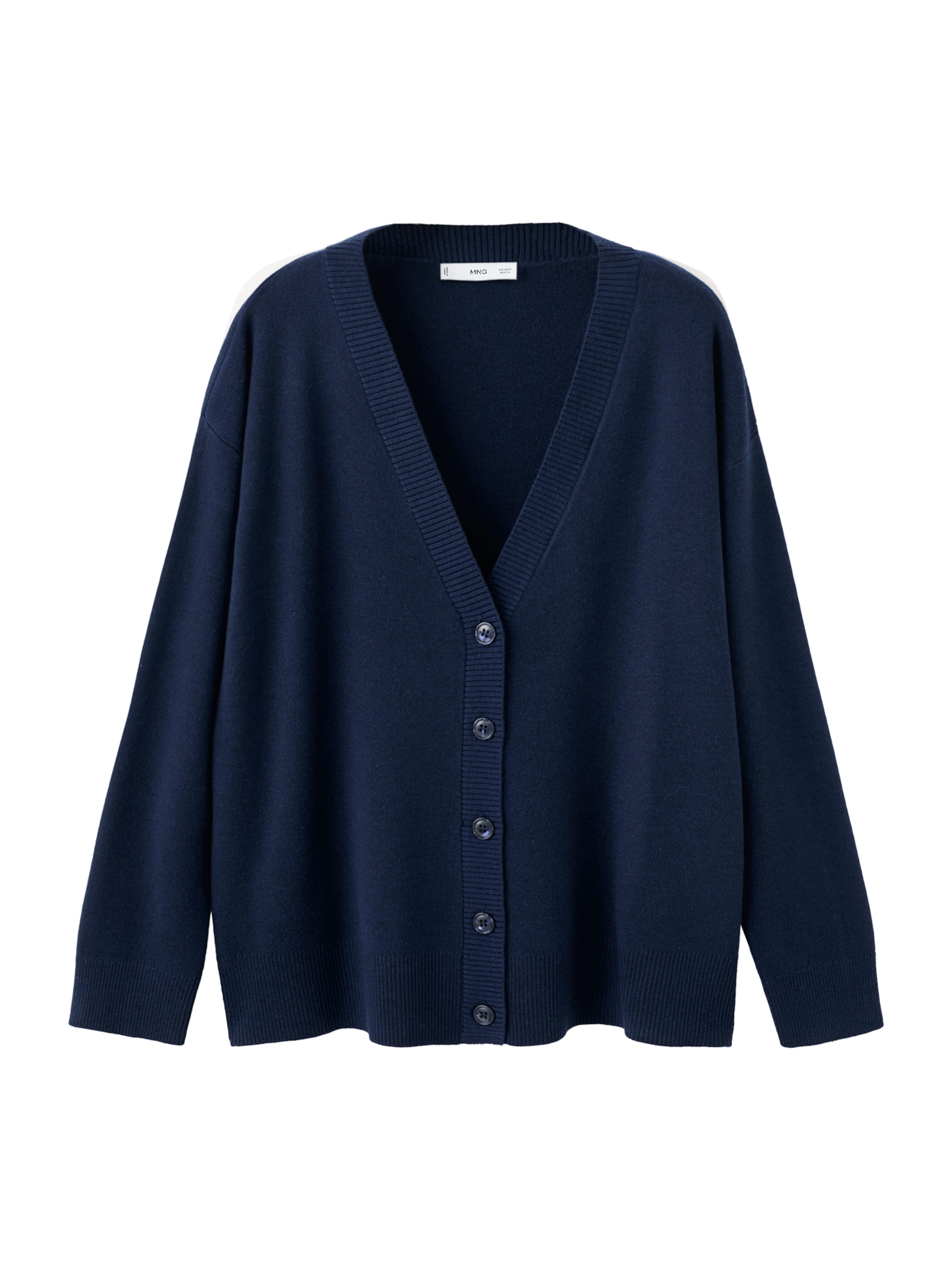 MANGO Плетена жилетка 'BRUNINS' в синьо: отпред