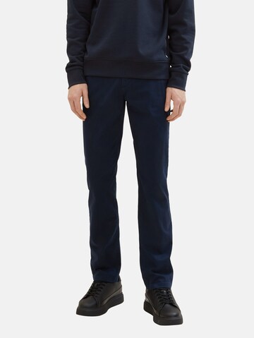 Regular Pantalon chino TOM TAILOR en bleu : devant