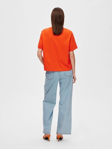 SELECTED FEMME Shirt 'ESSENTIAL' in Orange