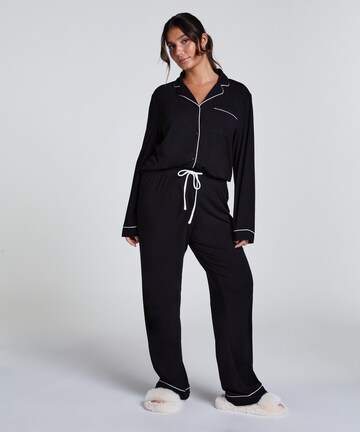 Hunkemöller Pyjamahose in Schwarz: Vorderseite