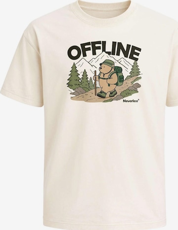 Neverless Shirt 'Hike Adventure Bear' in Beige: front