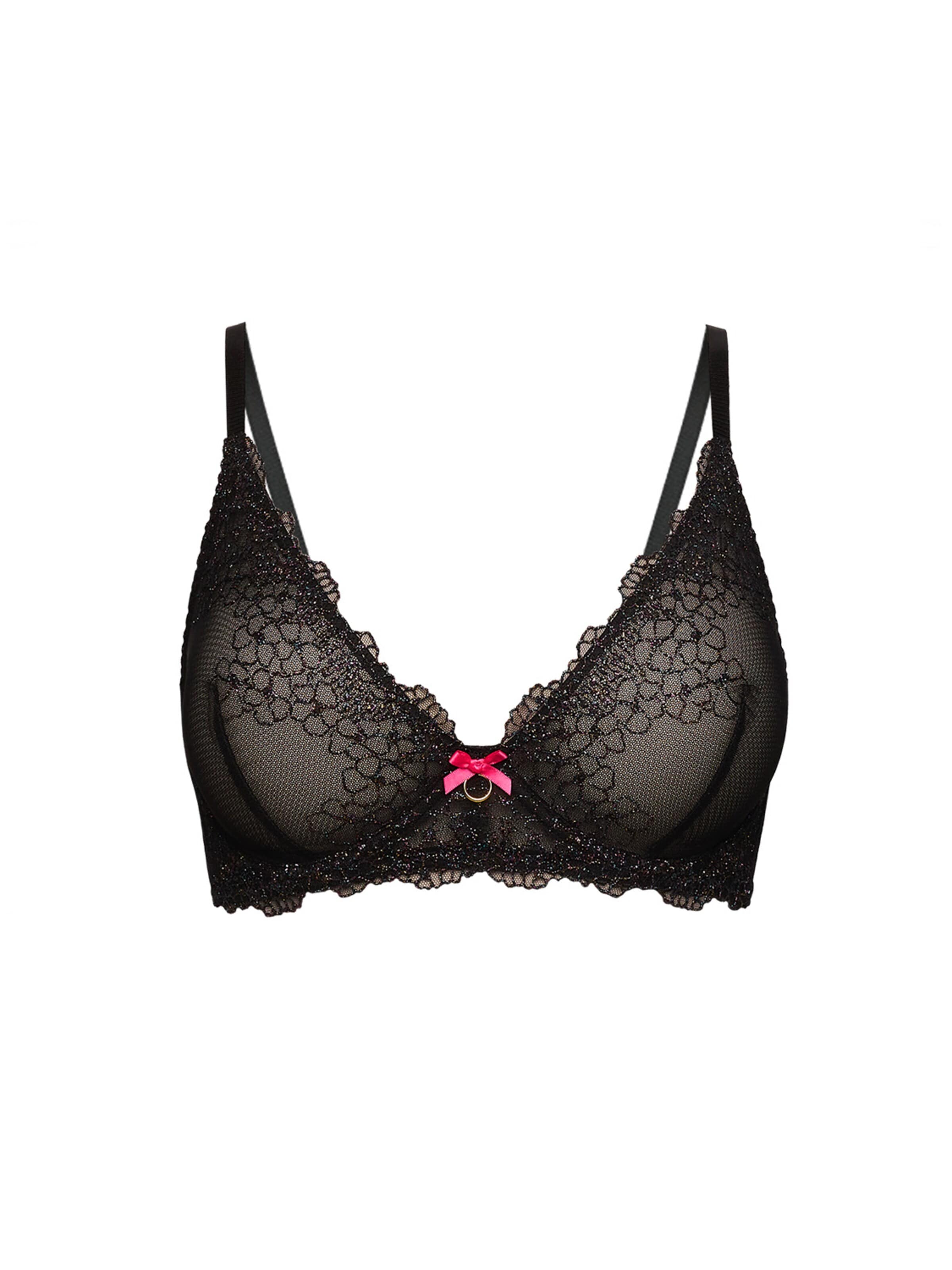 La Muel Lingerie Klassisch BH 'Bügel BH' in Schwarz: Vorderseite