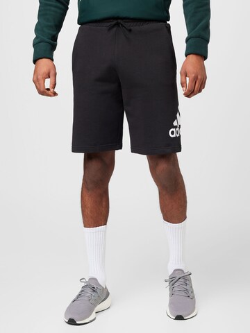 ADIDAS SPORTSWEAR Regular Sports trousers 'Essentials' in Black: front