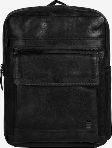 Spikes & Sparrow Rucksack in Schwarz: Vorderseite