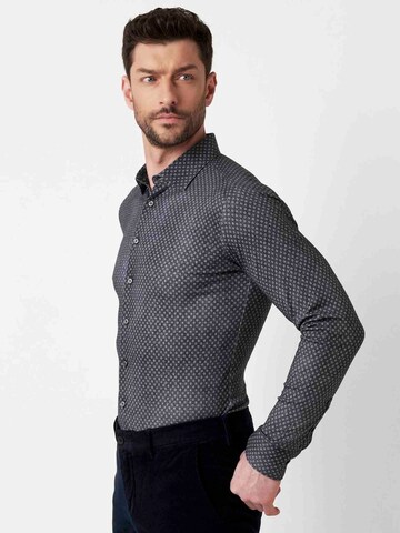 DESOTO Slim fit Button Up Shirt in Blue