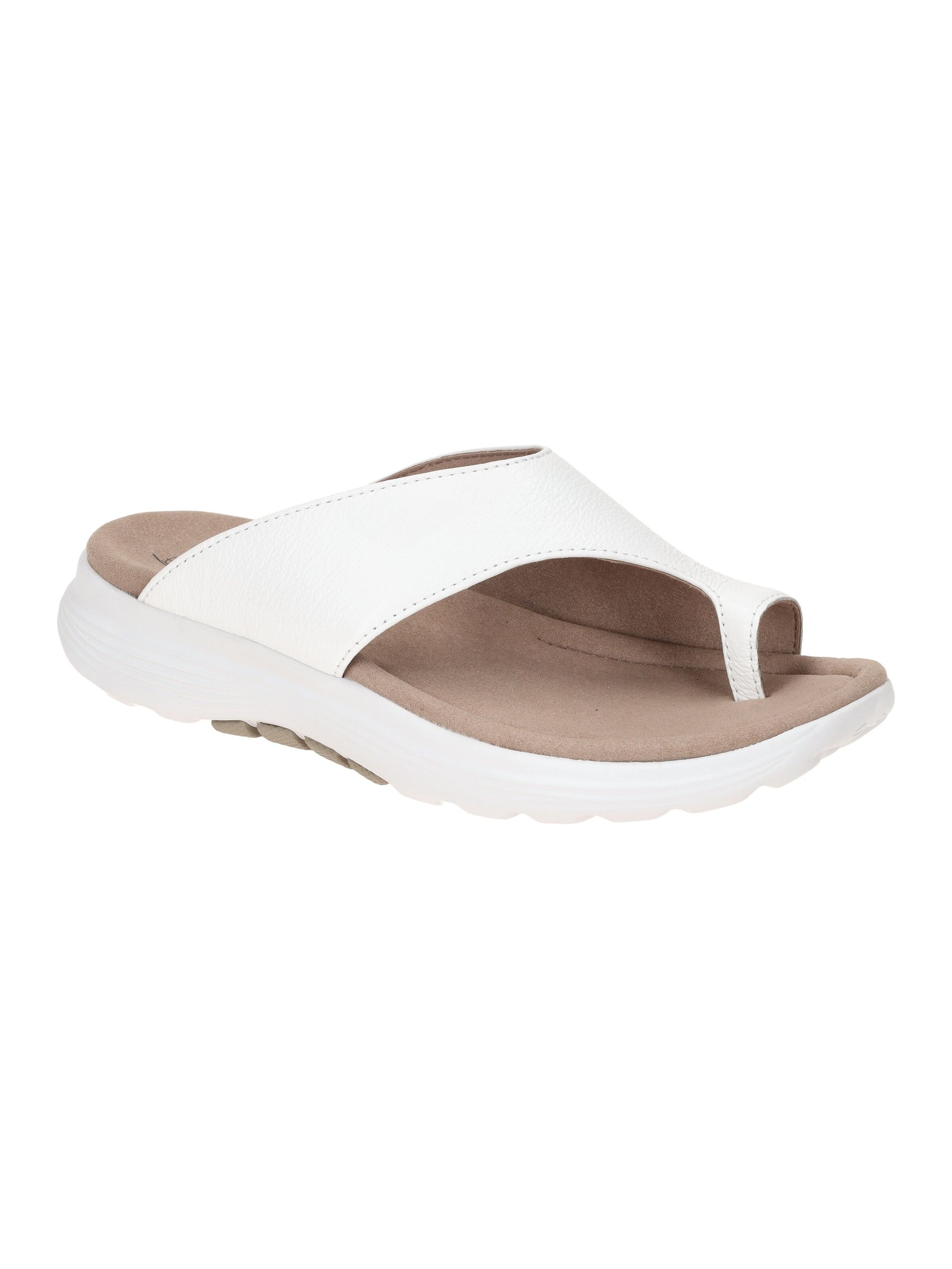 GABOR T-Bar Sandals in White: front