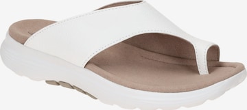 GABOR T-Bar Sandals in White: front