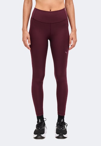 PUMA Skinny Sportnadrágok 'CLOUDSPUN' - piros: elől
