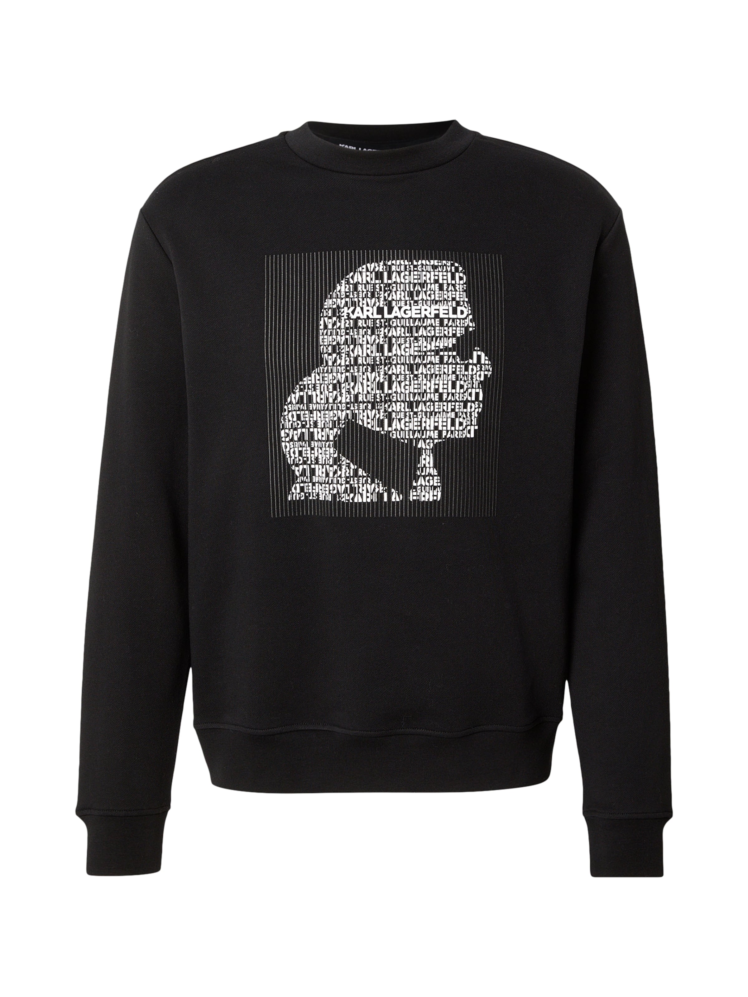 Karl Lagerfeld Sweatjacke in Schwarz: Vorderseite