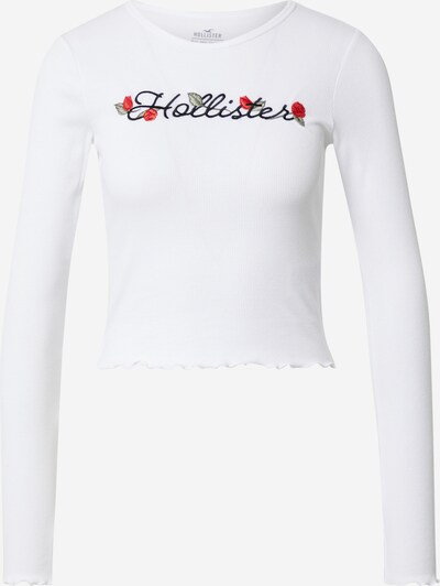 HOLLISTER Majica 'BABY' u svijetlozelena / vatreno crvena / crna / bijela, Pregled proizvoda