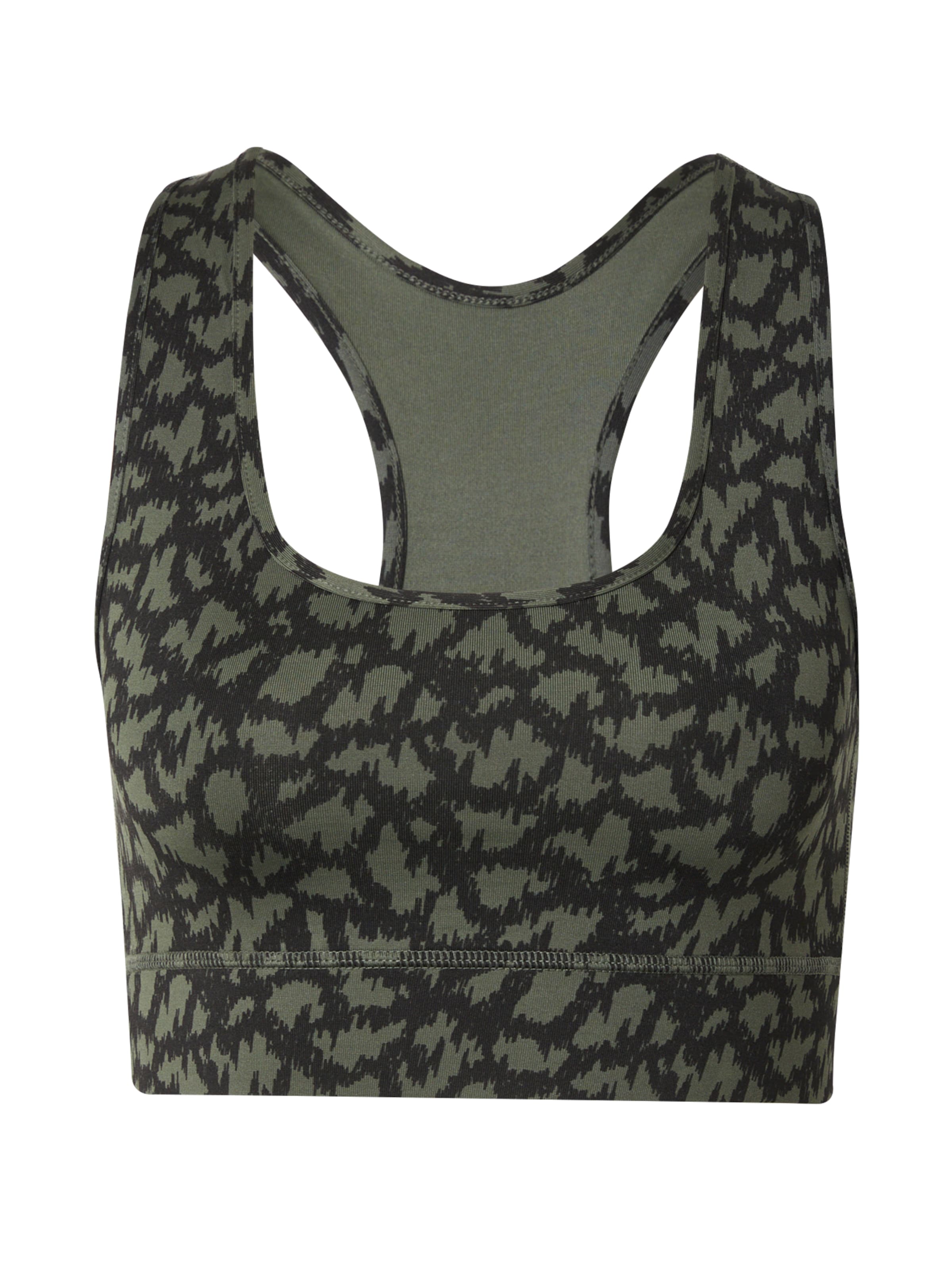 Hey Honey Bralette Sports Bra 'Safari' in Green: front