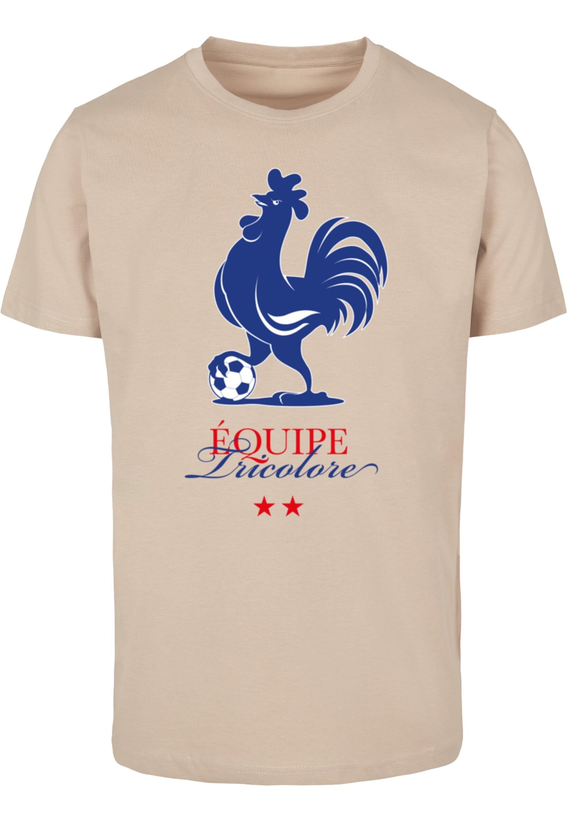 Mister Tee Shirt 'Équipe Tri Color 1.0' in Beige: front