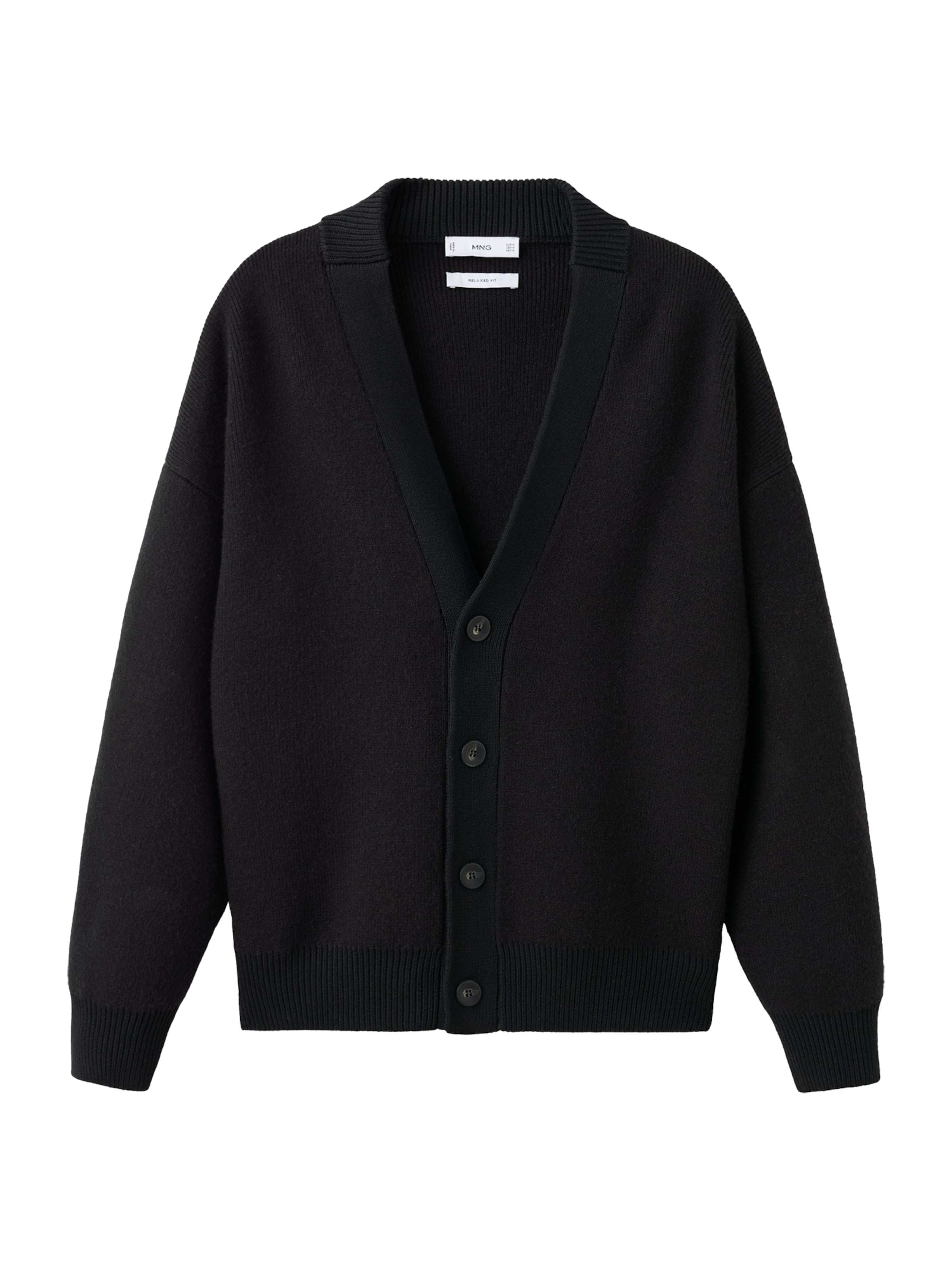 MANGO MAN Cardigan 'Trade' i sort: forside
