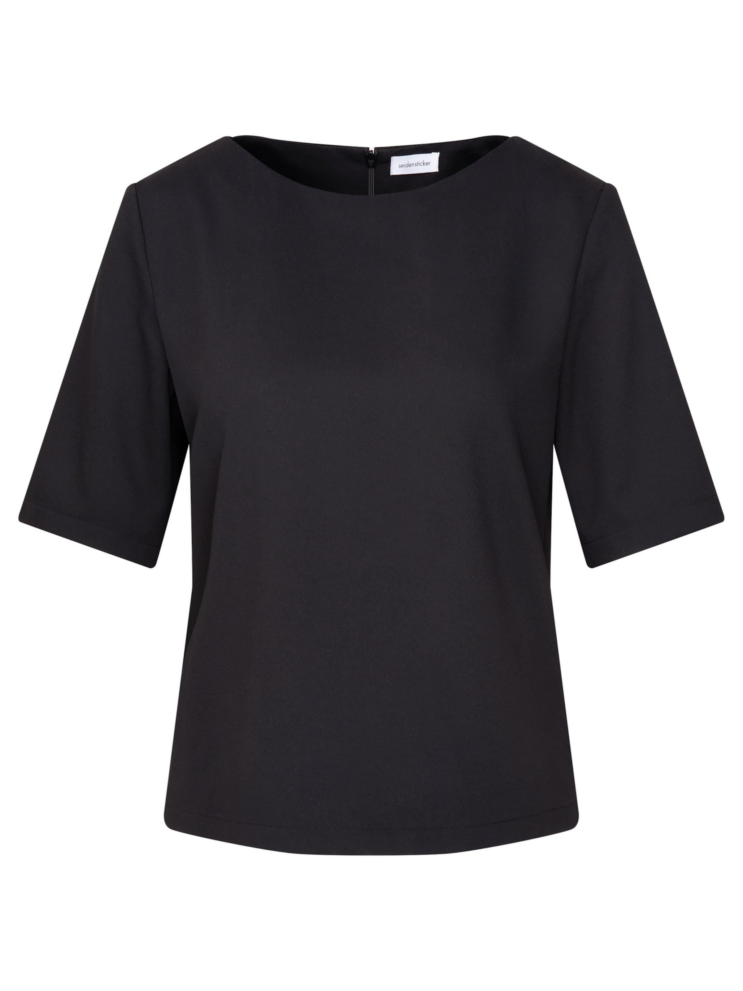 SEIDENSTICKER Blouse 'August Drop 252' in Zwart: voorkant