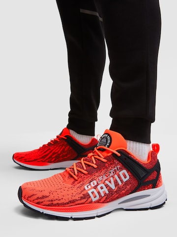 CAMP DAVID Leichter Sneaker im Strick-Design in Rot: Vorderseite