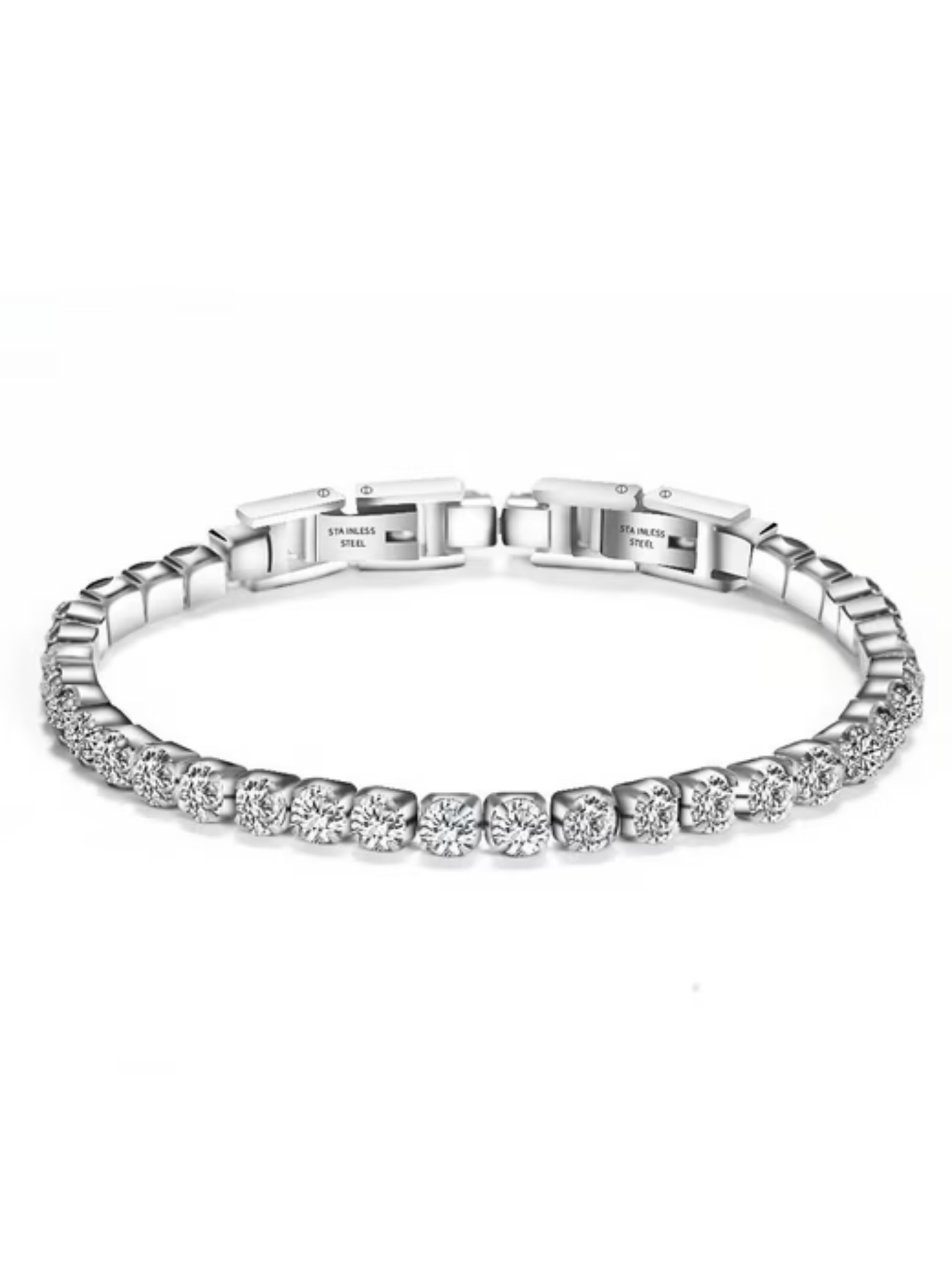 ROUGEMONT Jewellery Armband 'Modisches Tennisarmband Gold 18cm'‌‌‌‌‌‌ in silber, Produktansicht