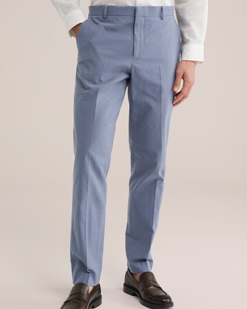 WE Fashion Regular Chino in Blauw: voorkant