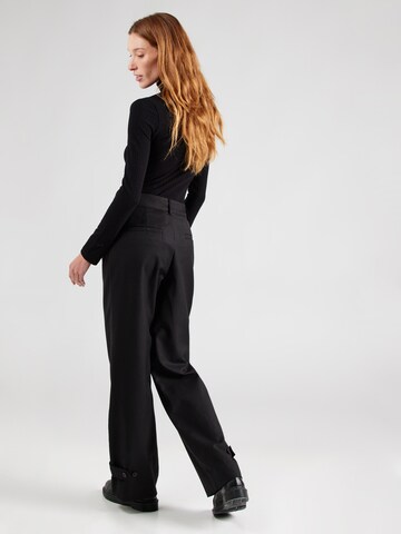 Wide leg Pantaloni con pieghe 'Joann' di Noella in nero