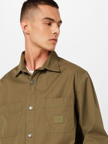 HUGO Red Regular fit Button Up Shirt 'Erato' in Green