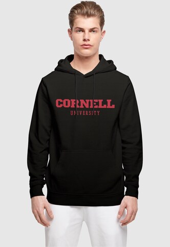 Merchcode Sweatshirt 'Cornell University' in Zwart: voorkant