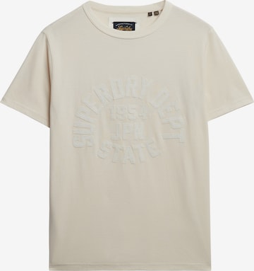 SuperdryŠiroka majica - bijela boja: prednji dio