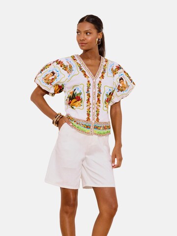 Lipsy - Blusa en beige: frente