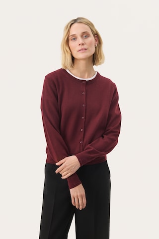 Part Two Cardigan 'Noelani ' i rød: forside