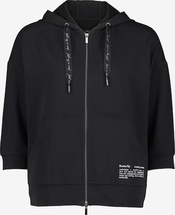 Betty Barclay Zip-Up Hoodie in Black: front