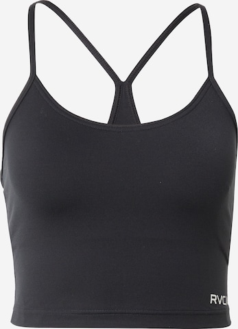 RVCA Sports Top in Black: front