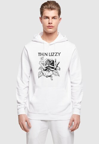 Merchcode Sweatshirt 'Thin Lizzy - Rose' in White: front