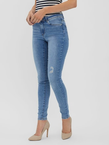 VERO MODA Skinny Jeans 'Tanya' in Blauw: voorkant