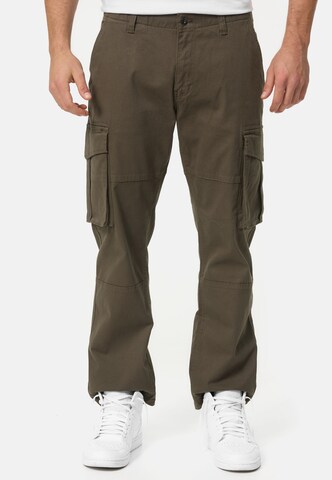 INDICODE JEANS Regular Cargo Pants 'Mauricio ' in Green: front