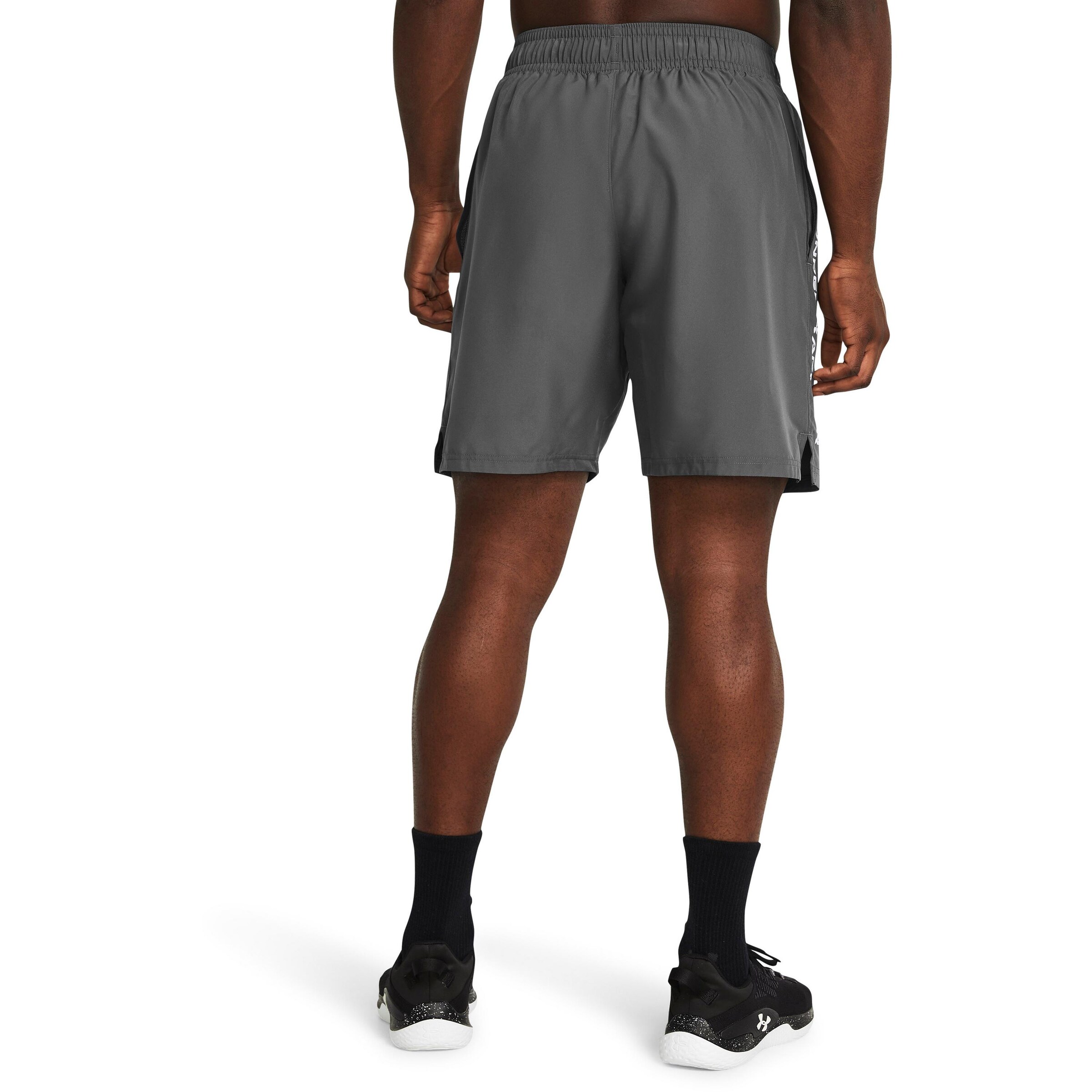 UNDER ARMOUR - regular Pantalón deportivo 'Wordmark' en gris