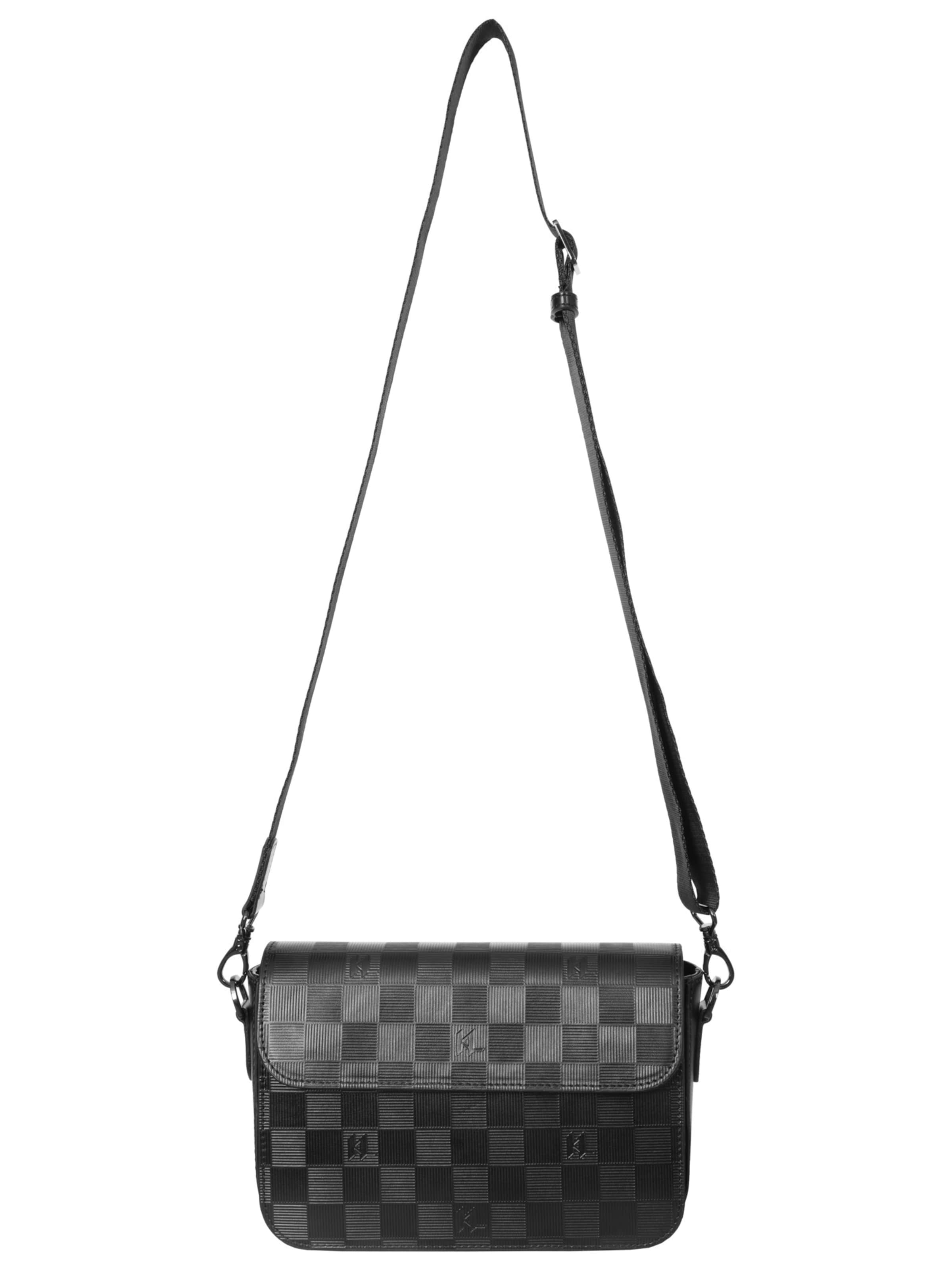 Karl Lagerfeld - Mala de ombro em preto: frente