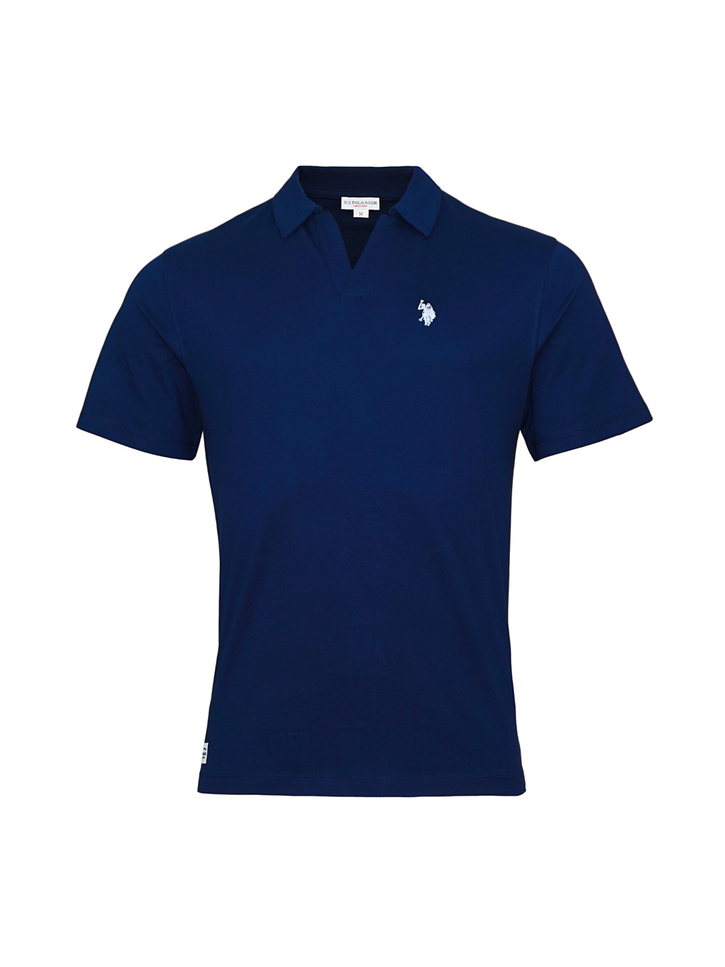 U.S. POLO ASSN. Shirt 'Knopflos' in Blauw: voorkant