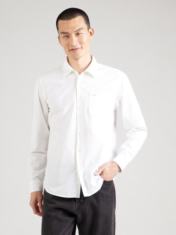 GUESS JEANS - Ajuste regular Camisa en blanco: frente